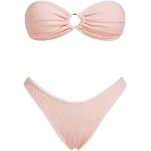 Womens‎ Ring Bandeau Two-Piece Swimsuit Bikini Set Beachwear Bathing Suit